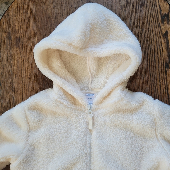 Arizona Jean Co. White Zip Up Hooded Jacket Size Medium 10/12 NEW WITH TAG - Picture 3 of 6